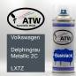 Preview: Volkswagen, Delphingrau Metallic 2C, LX7Z: 400ml Sprühdose, von ATW Autoteile West.